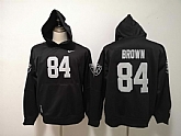 Nike Raiders 84 Antonio Brown Black All Stitched Hooded Sweatshirt,baseball caps,new era cap wholesale,wholesale hats